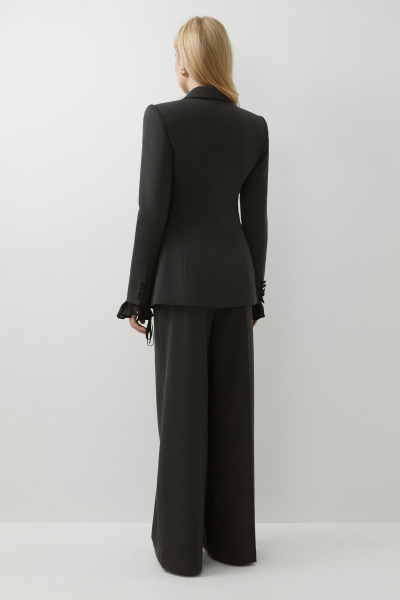 Пиджак приталенный из костюмной ткани (серый) (ХS) 