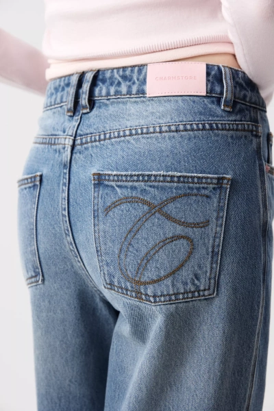 Джинсы Balloon Fit (винтажный синий) (M) 