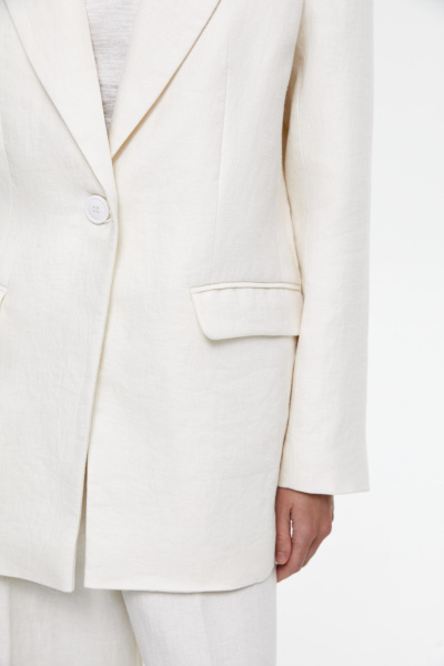 Пиджак из льняной ткани (L, молочный) 2207
