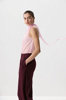 Блуза-топ из тенселя (Розовый)