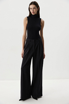 Боди  с воротником-стойкой (Черный)