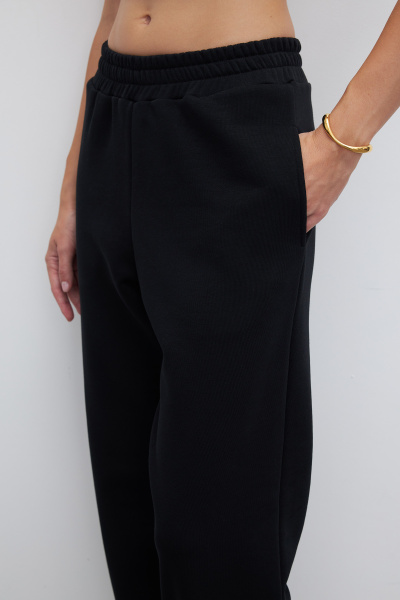 Джоггеры на резинке (XS/S, черный) 