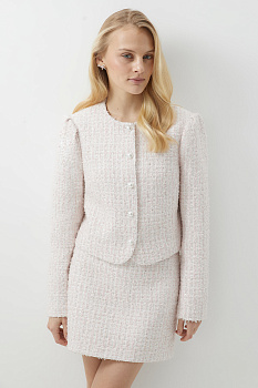 Жакет из твида (розовый)