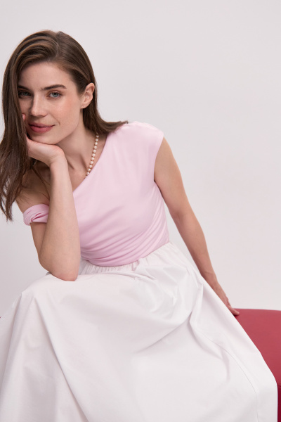 Топ с открытым плечом (розовый) (L) 