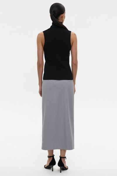 Топ с воротником-стойкой (XS, черный) 2159