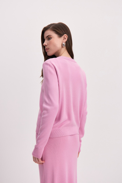 Кардиган вязаный (розовый) (L) 