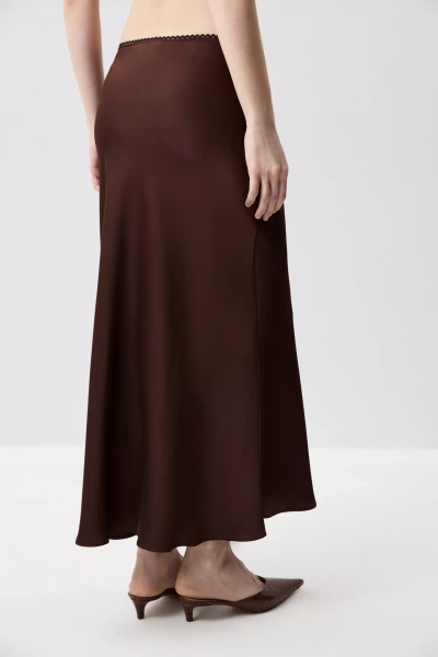 Юбка годе из сатина (Шоколадный) (M)