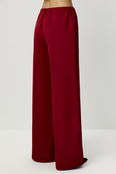 Брюки из сатина (бордовый) (M) 