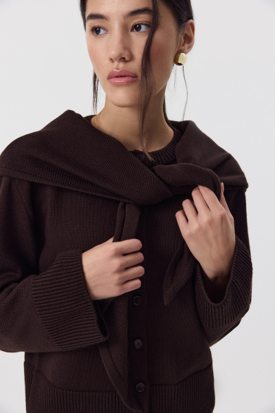 Кардиган из шерсти  (шоколадный) (M/L) 