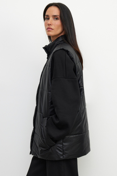 Жилет стеганный (one size, черный)