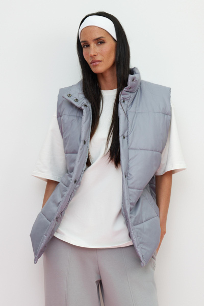 Жилет стеганный (one size, серый) 