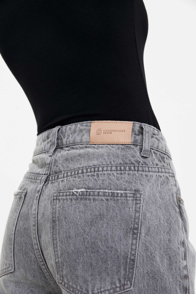 Шорты джинсовые удлиненные/Denim shorts (29/L, светло-серый/light grey)