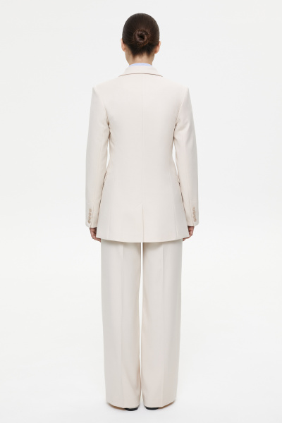 Пиджак приталенный двубортный (L, светло-бежевый) 2870