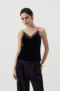 Топ из бархата (Черный)