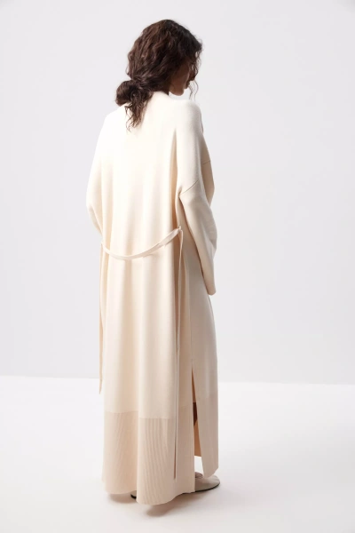 Кардиган макси вязаный (Ванильный) (one size)