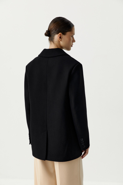 Пиджак из пальтовой ткани (черный) (XS/S) 