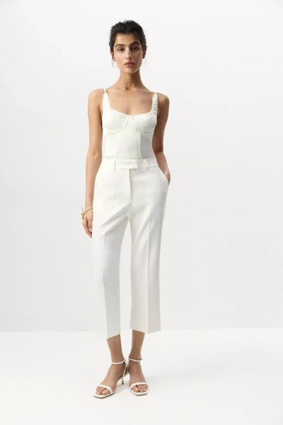 Брюки укороченные (молочный) (L) 