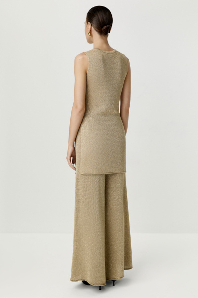 Топ удлиненный с металлизированной нитью (золотой) (S) 