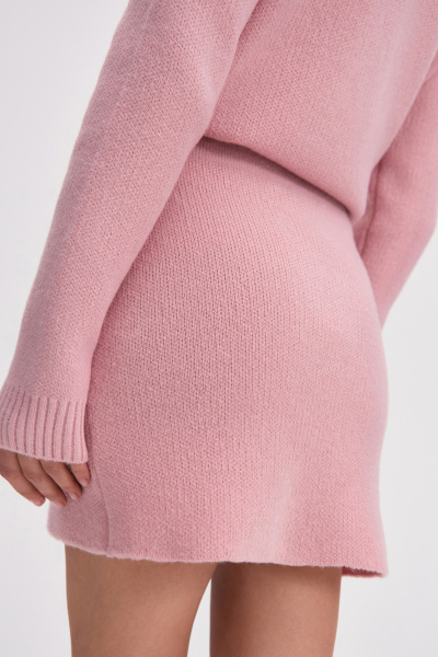 Юбка мини вязаная (розовый) (M/L) 