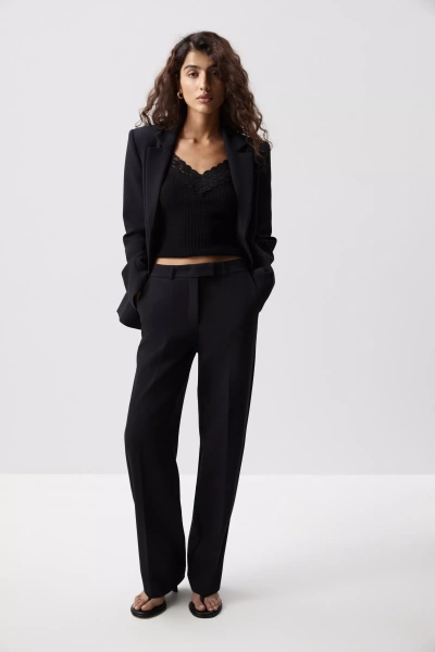 Брюки прямые (Черный) (L) 