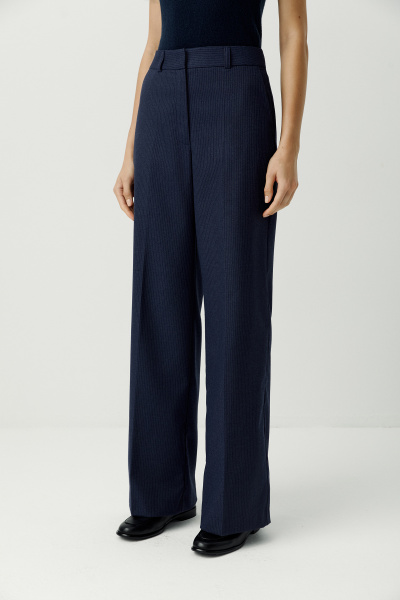 Брюки из костюмной ткани (темно-синий) (XS) 