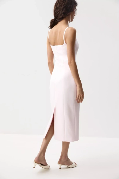 Платье макси на бретелях (Нежно-розовый) (M) 