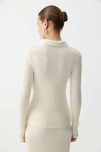 Джемпер-поло с пуговицами (Молочный) (XS/S) 