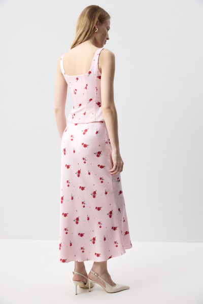 Топ корсетный (Цветы на светло-розовом) (XS) 