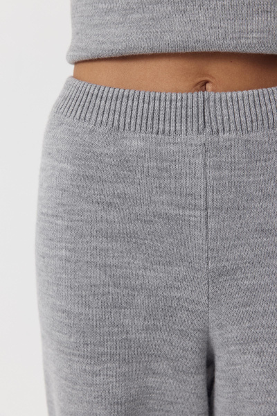 Брюки - джоггеры вязаные с шерстью (серый) (M) 