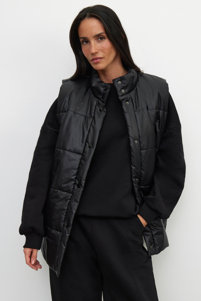 Жилет стеганный (one size, черный)