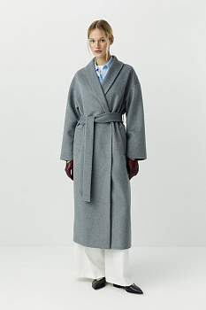 Пальто-халат (серый меланж)
