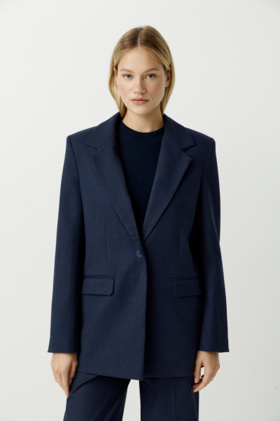 Пиджак из костюмной ткани (темно-синий) (XS) 