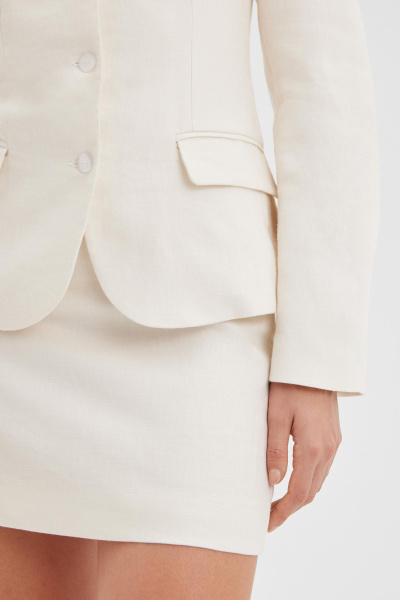 Жакет изо льна (молочный) (M) 