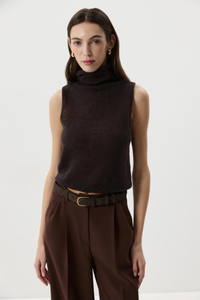 Топ ажурный  (Шоколадный) (M) 