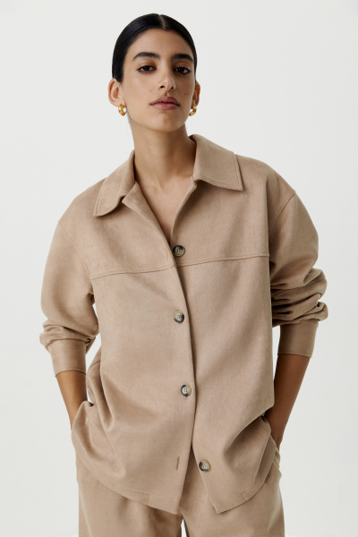Рубашка из замши (бежевый) (XS) 