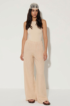 Брюки на резинке изо льна