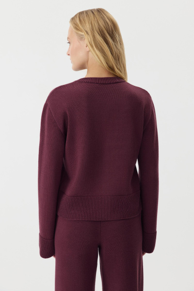 Кардиган из шерсти (сливовый) (M/L) 