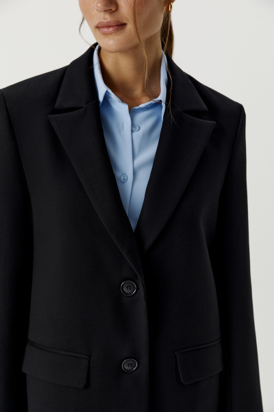 Пиджак классический с двумя шлицами (черный) (M) 