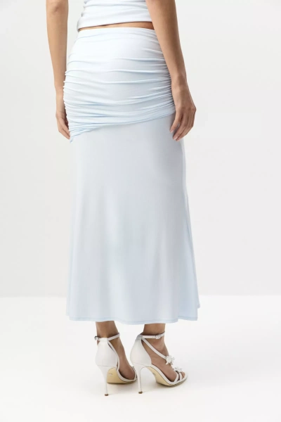 Юбка-годе из вискозы (голубой) (M) 