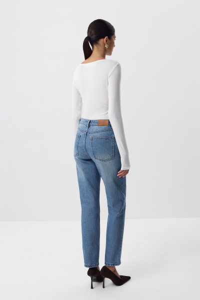 Лонгслив из кашемира с лиоцеллом (ванильный) (M) 