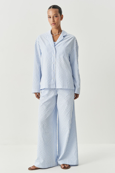 Рубашка в полоску (голубой) (M/L) 