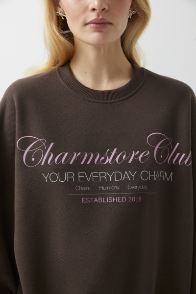 Свитшот Charmstore Club (коричневый) (M/L) 