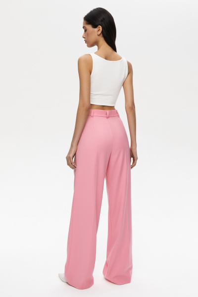 Брюки широкие с заниженной талией (XS, розовый) 
