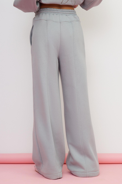 Брюки на резинке с рельефными швами (XS/S, серый)