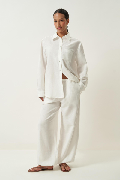 Рубашка изо льна (молочный) (M/L) 