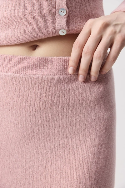 Юбка вязаная миди (Розовый) (M) 