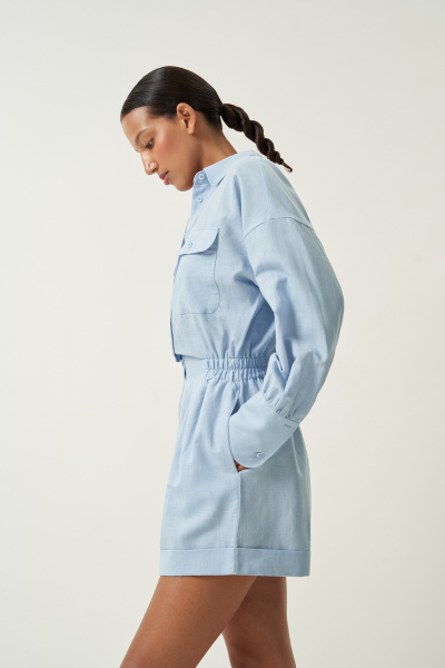 Комбинезон изо льна (голубой) (S) 