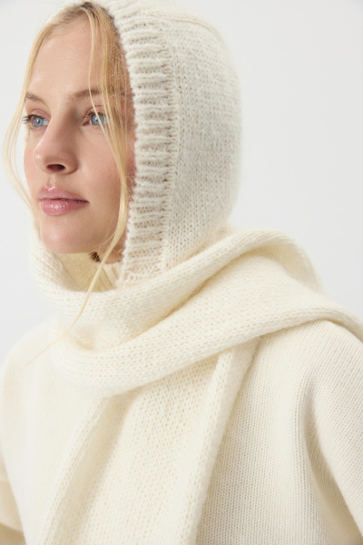 Косынка из шерсти мериноса (Ванильный) (one size) 