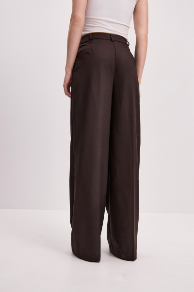 Брюки палаццо (коричневый) (M) 