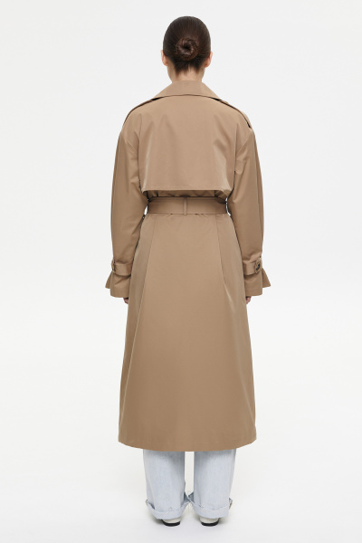 Тренч оверсайз (one size, бежевый) 